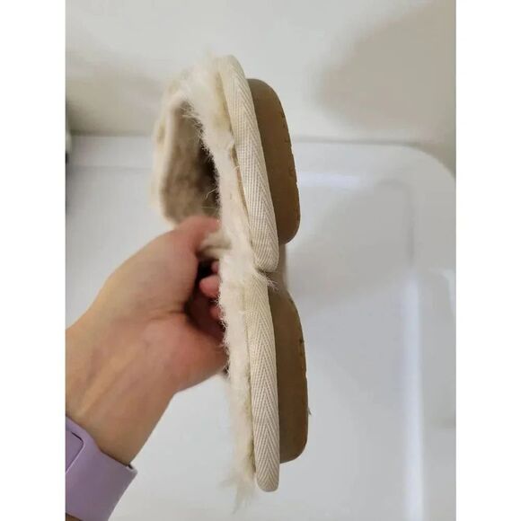 Kate Spade Dove Faux Fur Comfort Slipper Shoes 6B - Picture 7 of 8